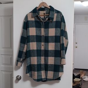 Green Plaid Shacket
